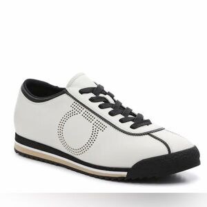 NIB Salvatore Ferragamo Spring Sneaker Ivory White  Men’s 8
